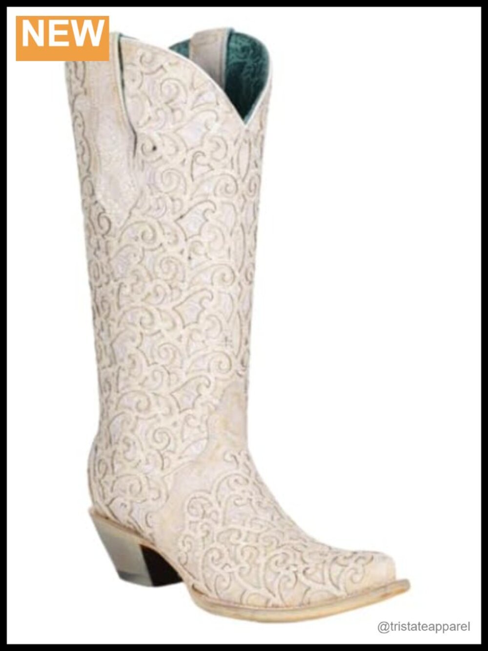 Handcrafted Cowhide Leather Western Boots, Snip Toe Tall Cowboy Boots with